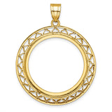 27 mm 14k Yellow Gold coin bezel pendant for US $25 American Eagle — additional image