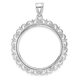 27 mm 14k White Gold coin bezel pendant for US $25 American Eagle