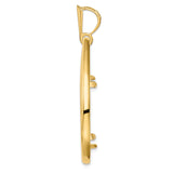 27 mm 14k Yellow Gold coin bezel pendant for US $25 American Eagle — alternate view