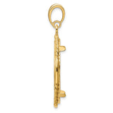 27 mm 14k Yellow Gold coin bezel pendant for US $25 American Eagle — alternate view