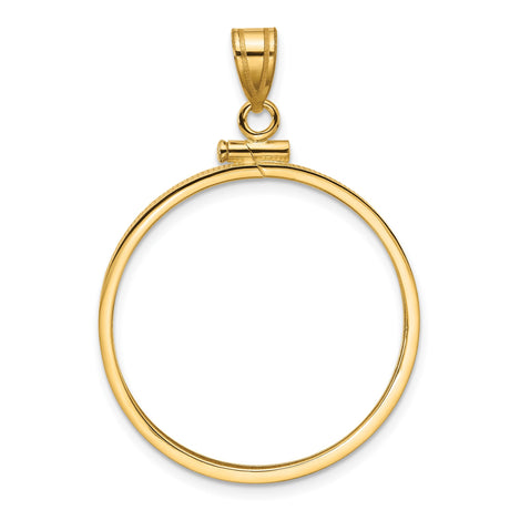 27 mm 10k Yellow Gold coin bezel pendant for US $25 American Eagle