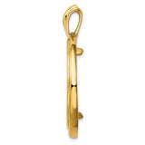 27 mm 14k Yellow Gold coin bezel pendant for US $25 American Eagle — alternate view