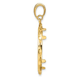 27 mm 14k Yellow Gold coin bezel pendant for US $25 American Eagle — alternate view