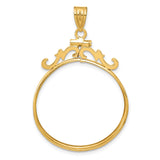 27 mm 14k Yellow Gold coin bezel pendant for US $25 American Eagle — additional image