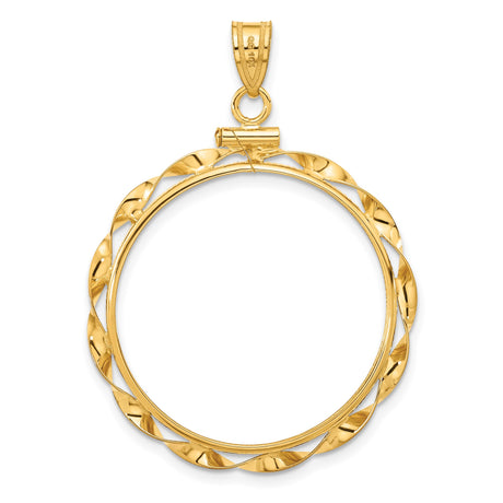 27 mm 14k Yellow Gold coin bezel pendant for US $25 American Eagle — additional image