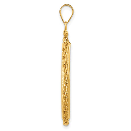 27 mm 14k Yellow Gold coin bezel pendant for US $25 American Eagle — alternate view