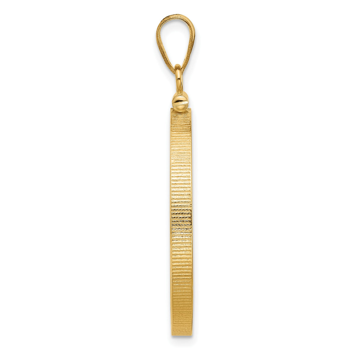 28 mm 14k Yellow Gold coin bezel pendant for US John Steinbeck — alternate view