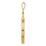 28 mm 14k Yellow Gold coin bezel pendant for US John Steinbeck — alternate view