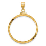 28 mm 14k Yellow Gold coin bezel pendant for US Marian Anderson