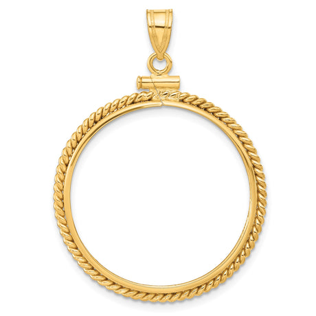 28 mm 14k Yellow Gold coin bezel pendant for US Marian Anderson