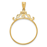 28 mm 14k Yellow Gold coin bezel pendant for US Marian Anderson — additional image