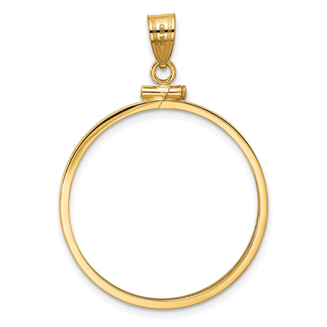 28 mm 14k Yellow Gold coin bezel pendant for US Willa Cather — additional image