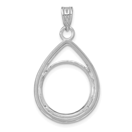 17 mm 14k White Gold coin bezel pendant for US $50 American Eagle Platinum — additional image