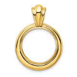 17 mm 14k Yellow Gold coin bezel pendant for US $50 American Eagle Platinum