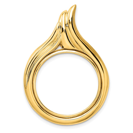 22 mm 14k Yellow Gold coin bezel pendant for US $10 American Buffalo