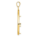22 mm 14k Yellow Gold coin bezel pendant for US $10 American Buffalo — alternate view