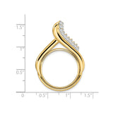 22 mm 14k Yellow Gold coin bezel pendant for US $10 American Buffalo — size reference (ruler)