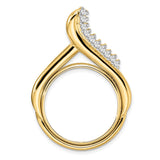 22 mm 14k Yellow Gold coin bezel pendant for US $10 American Buffalo