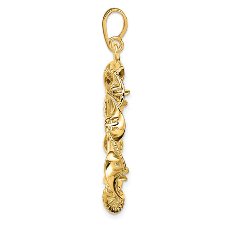 22 mm 14k Yellow Gold coin bezel pendant for US $10 American Buffalo — alternate view
