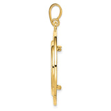 22 mm 14k Yellow Gold coin bezel pendant for US $10 American Buffalo — alternate view
