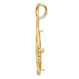 22 mm 14k Yellow Gold coin bezel pendant for US $10 American Buffalo — alternate view