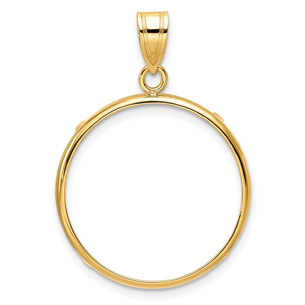 22 mm 10k Yellow Gold coin bezel pendant for US $10 American Buffalo
