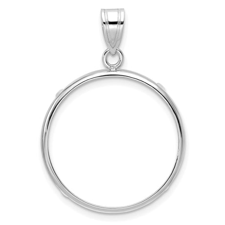 22 mm 14k White Gold coin bezel pendant for US $10 American Buffalo