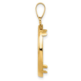 22 mm 14k Yellow Gold coin bezel pendant for US $10 American Buffalo — alternate view