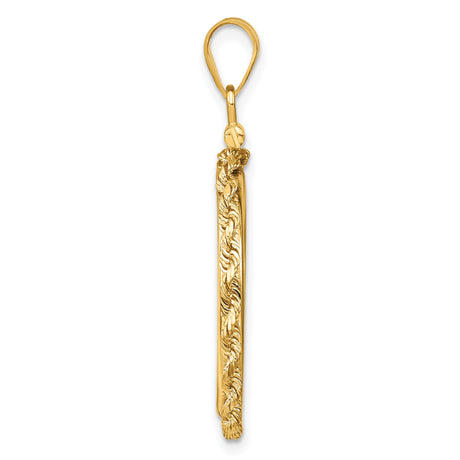 22 mm 14k Yellow Gold coin bezel pendant for US $10 American Buffalo — alternate view