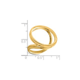 22 mm 14k Yellow Gold coin bezel ring for US $10 American Buffalo — size reference (ruler)