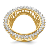 22 mm 14k Yellow Gold coin bezel ring for US $10 American Buffalo — additional image