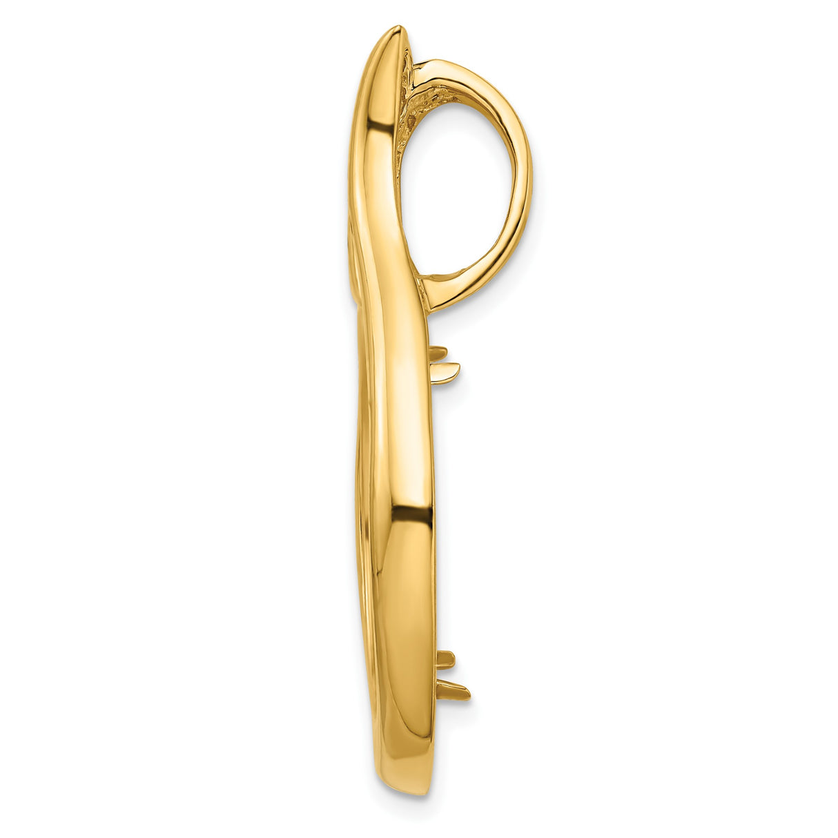 22 mm 14k Yellow Gold coin bezel pendant for US $10 American Eagle — alternate view