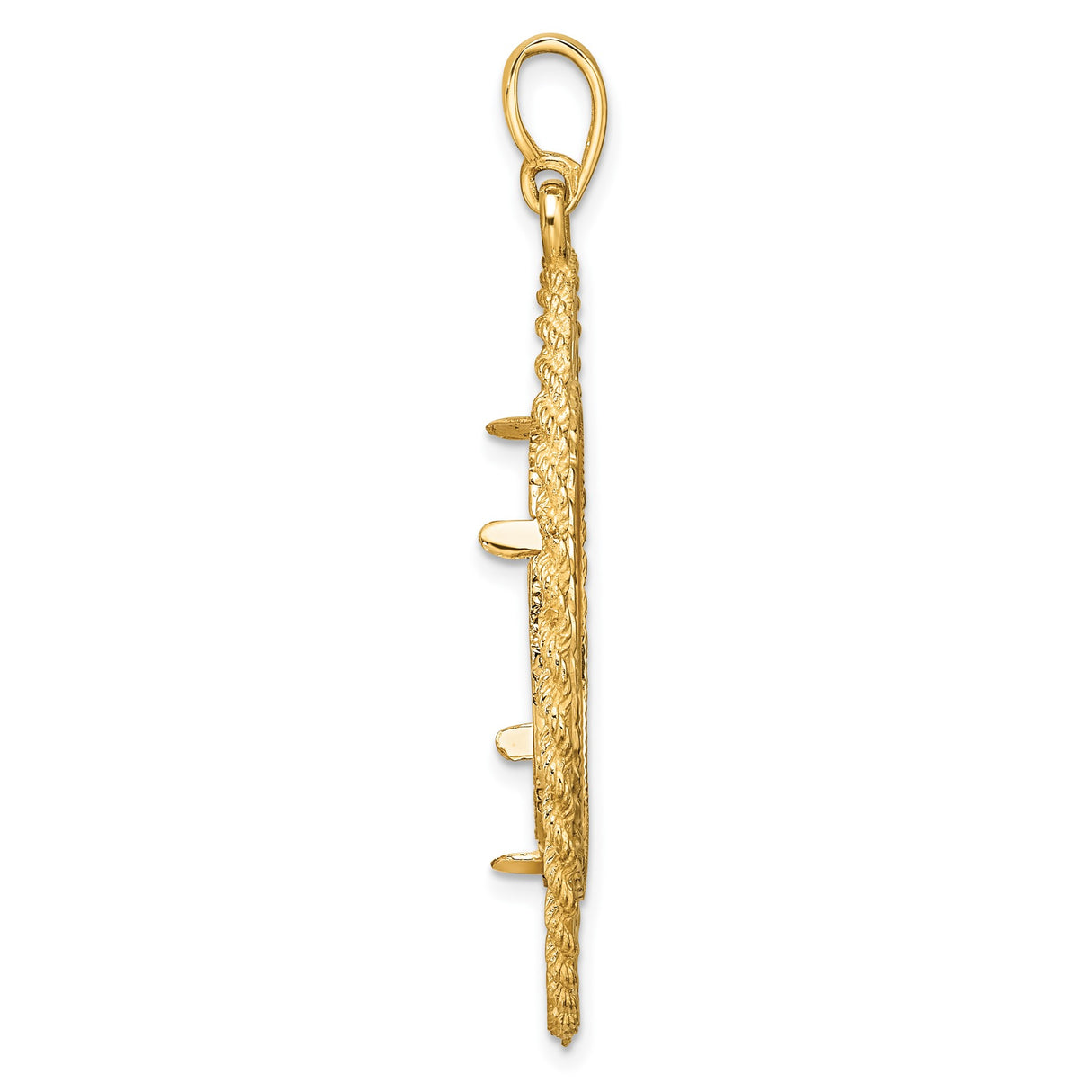 22 mm 14k Yellow Gold coin bezel pendant for US $10 American Eagle — alternate view