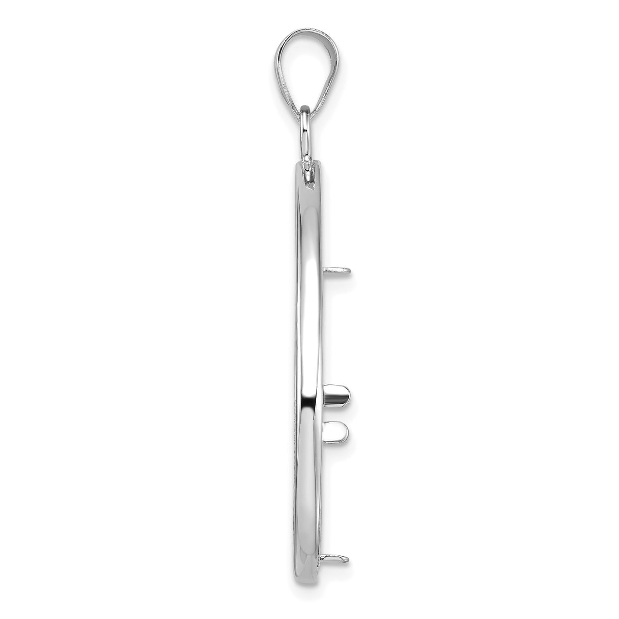 22 mm 14k White Gold coin bezel pendant for US $10 American Eagle — alternate view