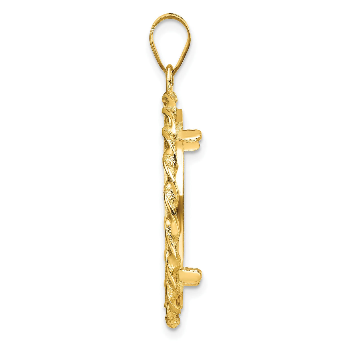 22 mm 14k Yellow Gold coin bezel pendant for US $10 American Eagle — alternate view