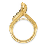 22 mm 14k Yellow Gold coin bezel pendant for US $10 American Eagle — additional image