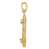 22 mm 14k Yellow Gold coin bezel pendant for US $10 American Eagle — alternate view