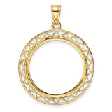 22 mm 14k Yellow Gold coin bezel pendant for US $10 American Eagle — additional image