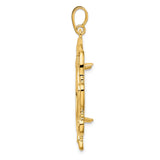 22 mm 14k Yellow Gold coin bezel pendant for US $10 American Eagle — alternate view