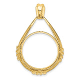 22 mm 14k Yellow Gold coin bezel pendant for US $10 American Eagle — additional image
