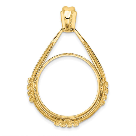 22 mm 14k Yellow Gold coin bezel pendant for US $10 American Eagle — additional image