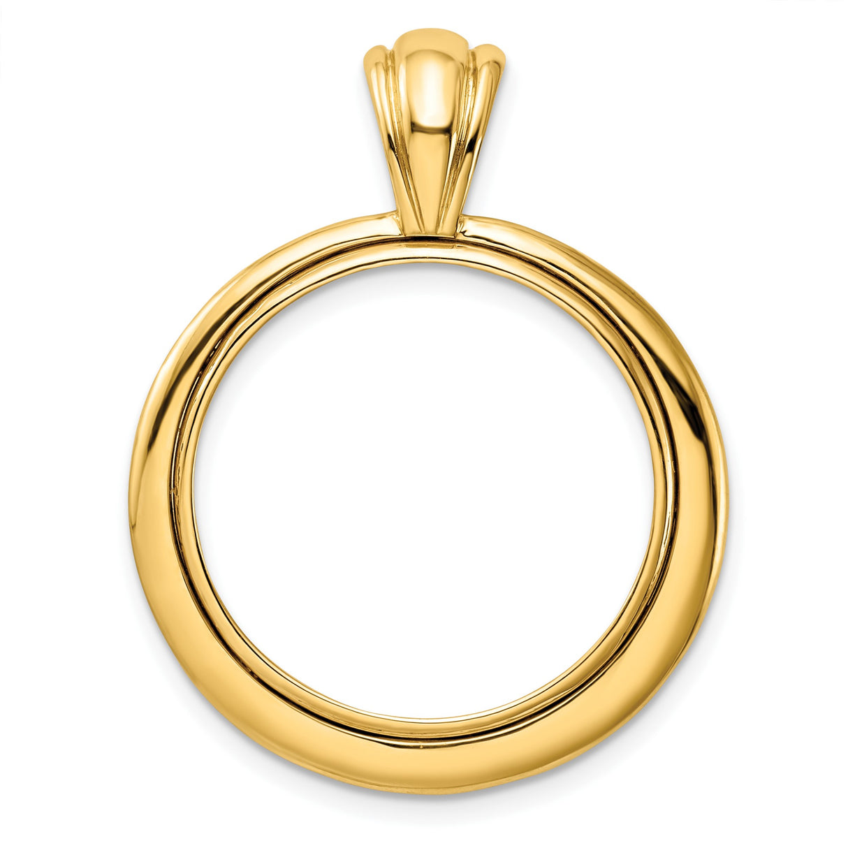 22 mm 14k Yellow Gold coin bezel pendant for US $10 American Eagle