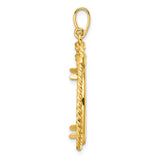 22 mm 14k Yellow Gold coin bezel pendant for US $10 American Eagle — alternate view