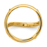 22 mm 14k Yellow Gold coin bezel ring for US $10 American Eagle — additional image
