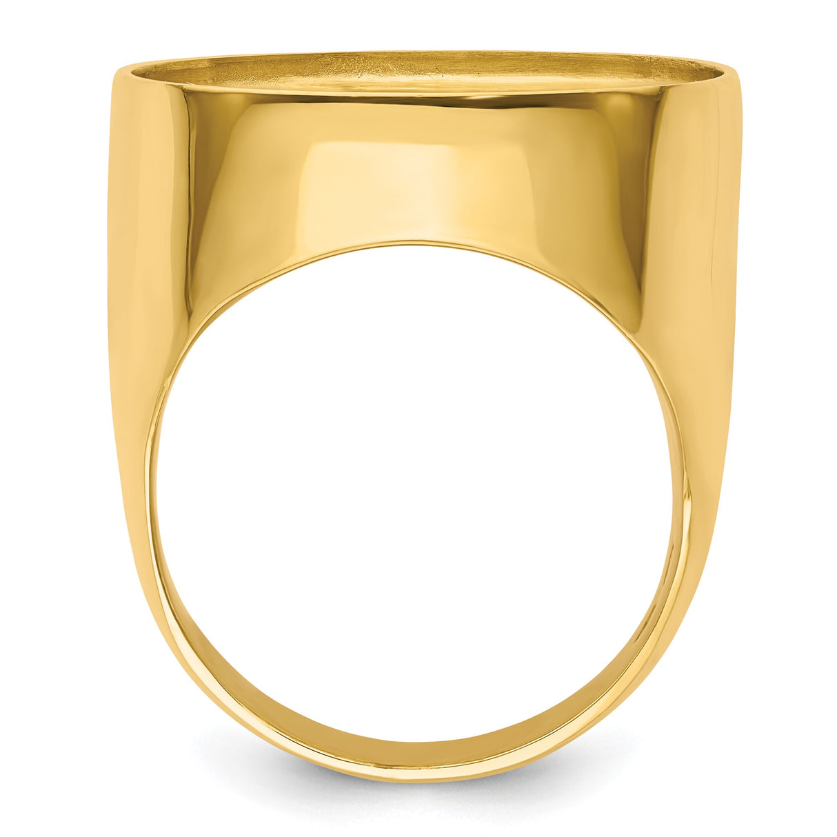 22 mm 14k Yellow Gold coin bezel ring for US $10 American Eagle — alternate view
