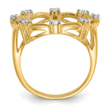 17 mm 14k Yellow Gold coin bezel ring for US $25 American Eagle Platinum — alternate view