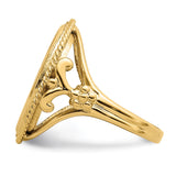 18 mm 14k Yellow Gold coin bezel ring for US 10¢ Dime - Barber — additional image