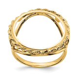 18 mm 14k Yellow Gold coin bezel ring for US 10¢ Dime - Barber — additional image