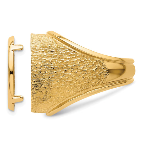 18 mm 14k Yellow Gold coin bezel ring for US 10¢ Dime - Barber — additional image