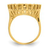 18 mm 14k Yellow Gold coin bezel ring for US 10¢ Dime - Barber — alternate view